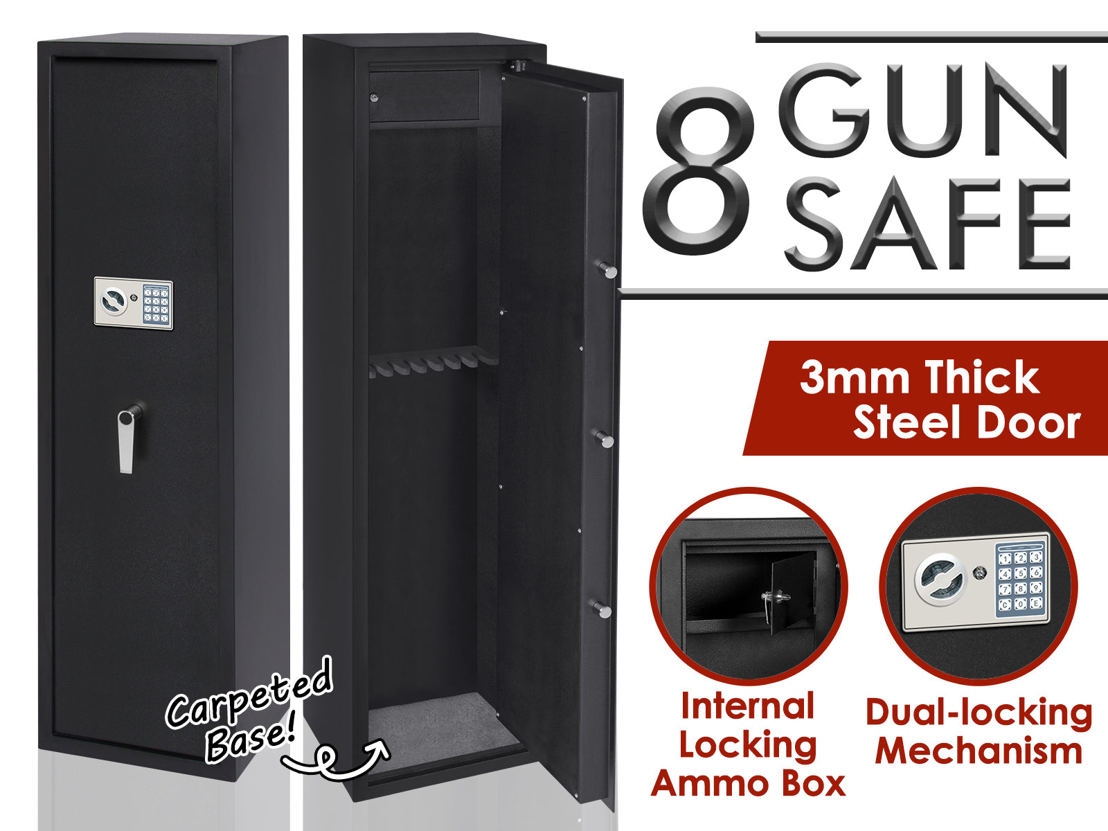 DS Gun Safe Cabinet 8 Guns