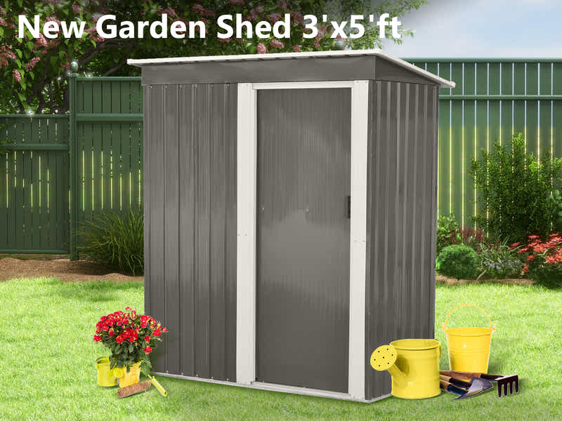 Galvanized Steel Garden Shed 3ft x 5ft