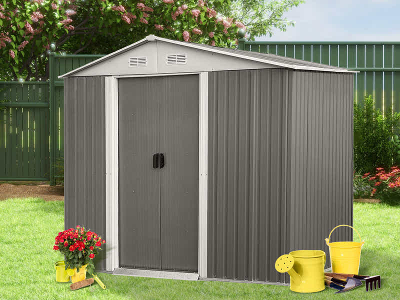 Galvanized Steel Garden Shed 6ft x 8ft