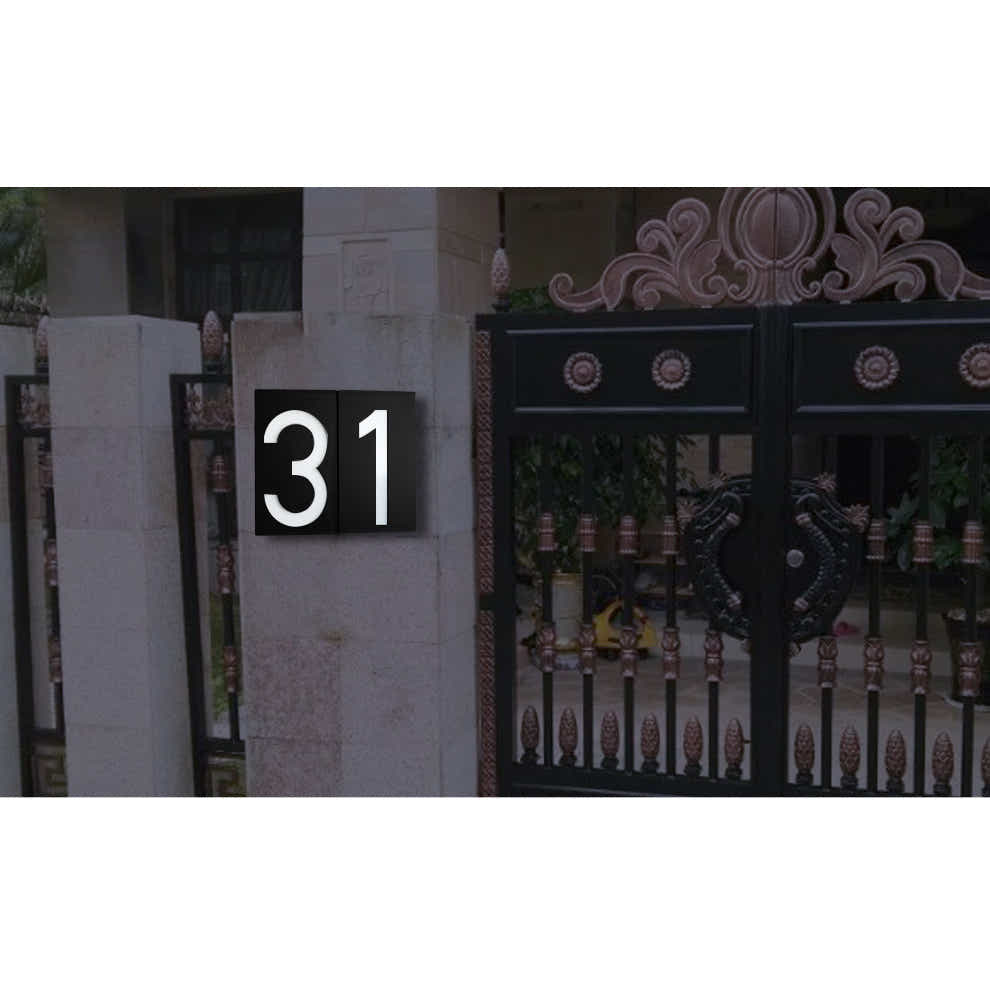 DS BS LED Outdoor Solar House Number Light Sign 1