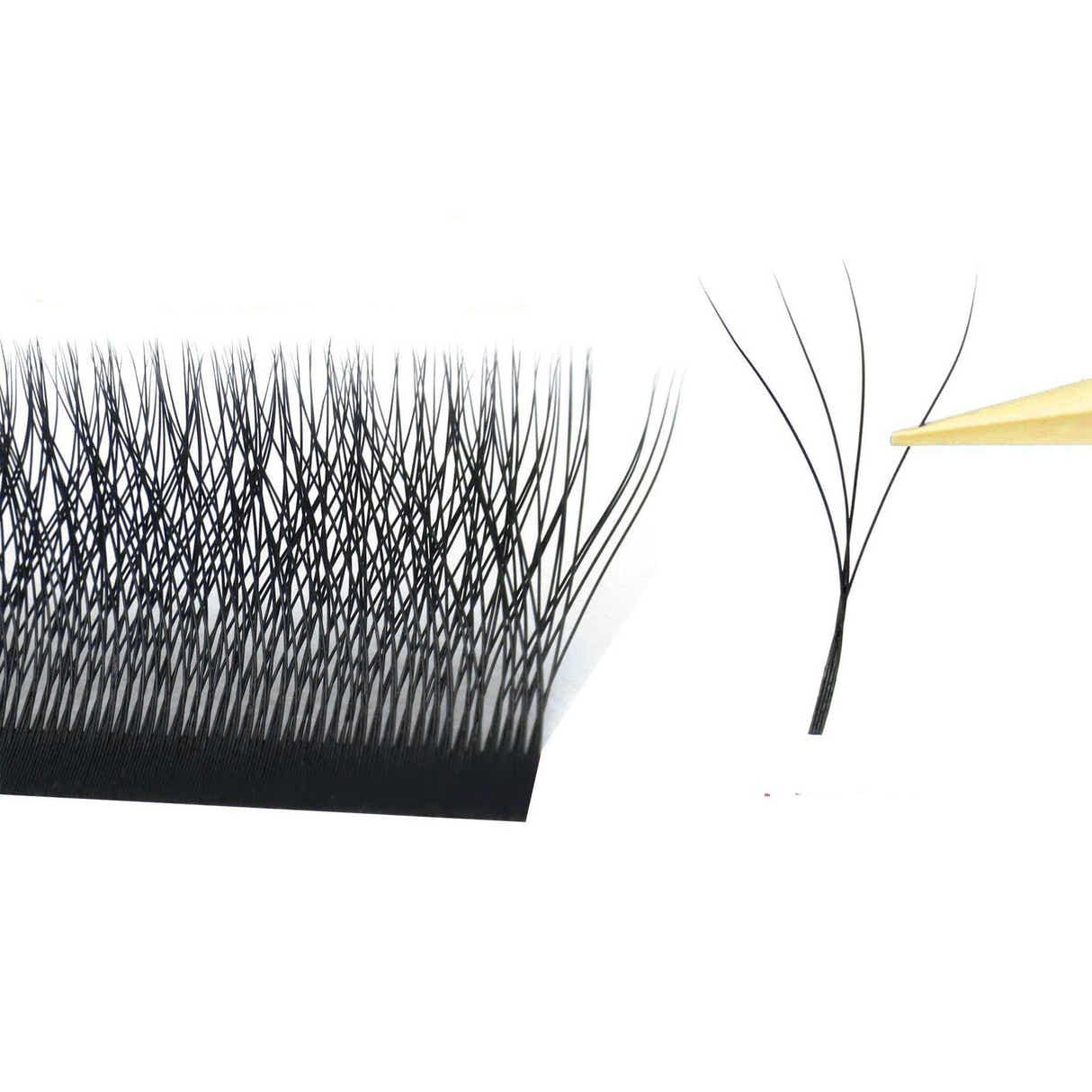 DS BS W Lashes Extensions D Curl Mixed Tray(0.07-D, 8-14mm Mix)