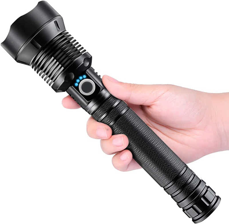 DS BS High Lumen LED Rechargeable Super Bright Torch Flashlight-27CM