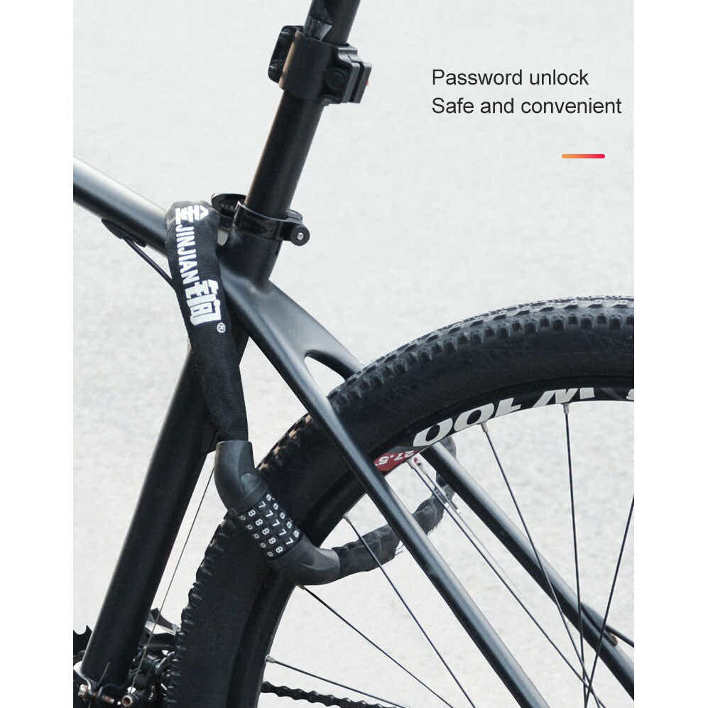 DS BS 5 Digit Combination Anti Theft Bicycle Chain Lock-Blue