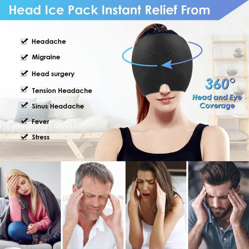 DS BS Gel Ice Headache Relief Cap