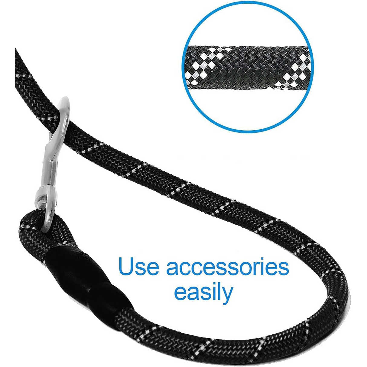 DS BS Reflective Rope Dog Leash 150cm-Gray