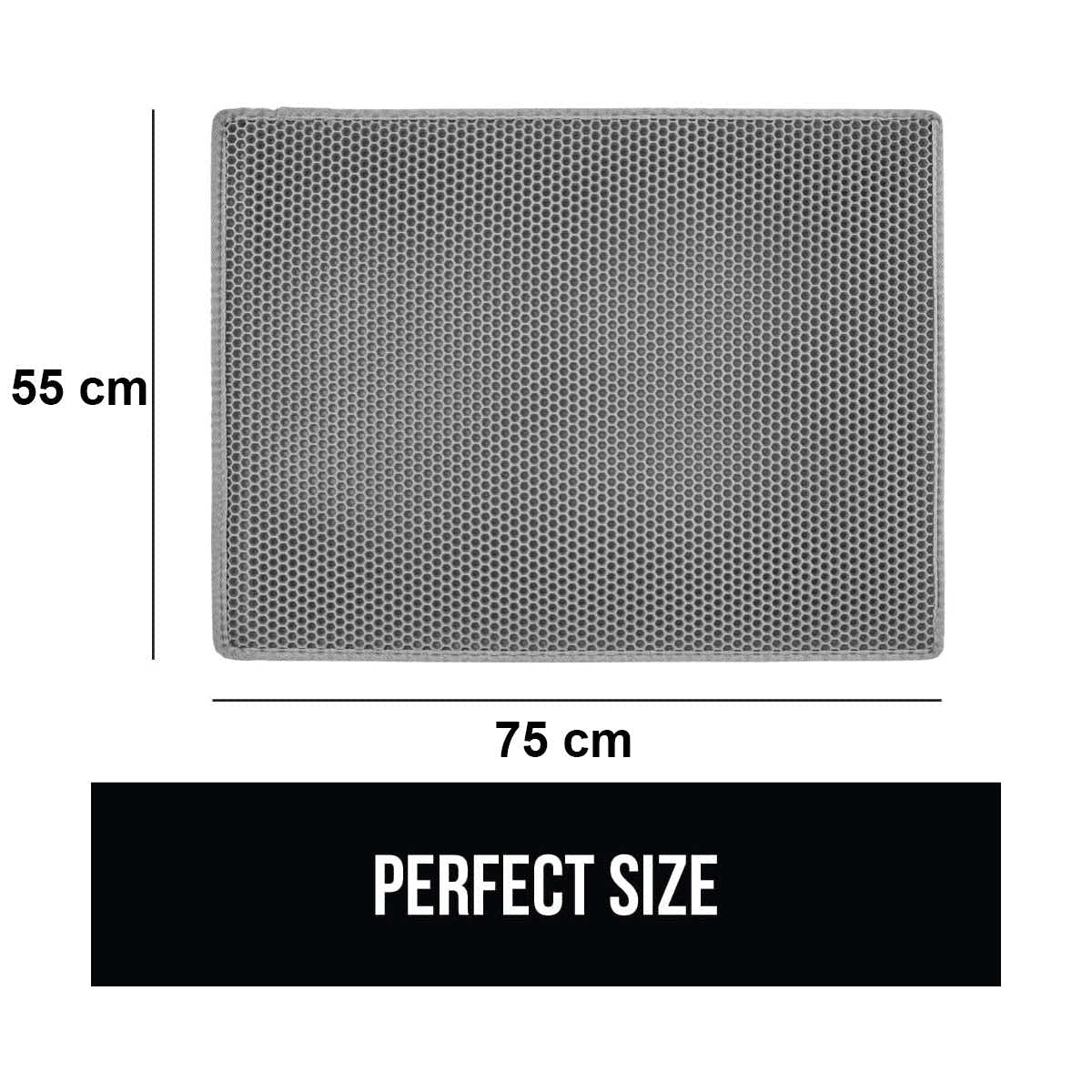 DS BS Cat Litter Mat Litter Trapper 75×55cm-Gray