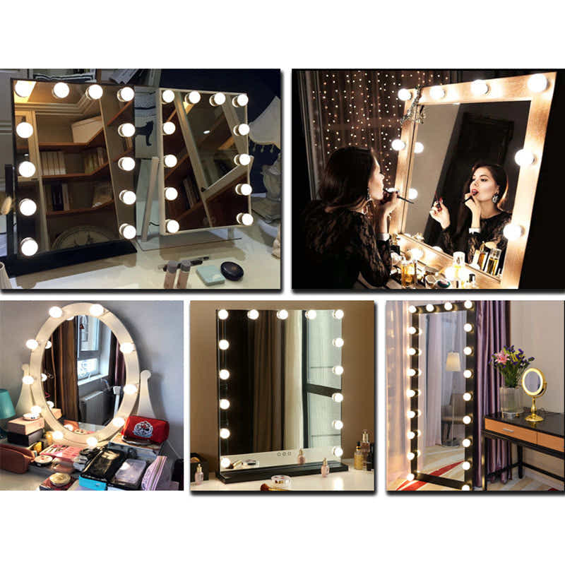 DS BS Vanity Mirror Lights Kit -10 Dimmable Light Bulbs -3 Color Model