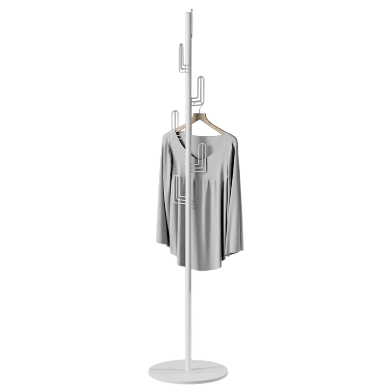 DS BS Cactus Metal Coat Rack Sintered Stone Base-White