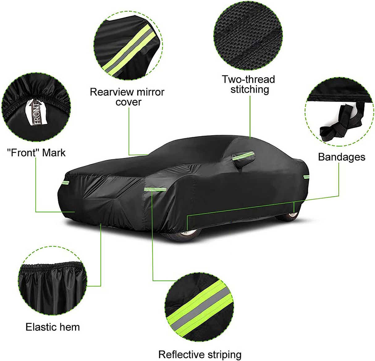 DS BS All-Weather Heavy Duty Car Cover for Sedans 4.9M
