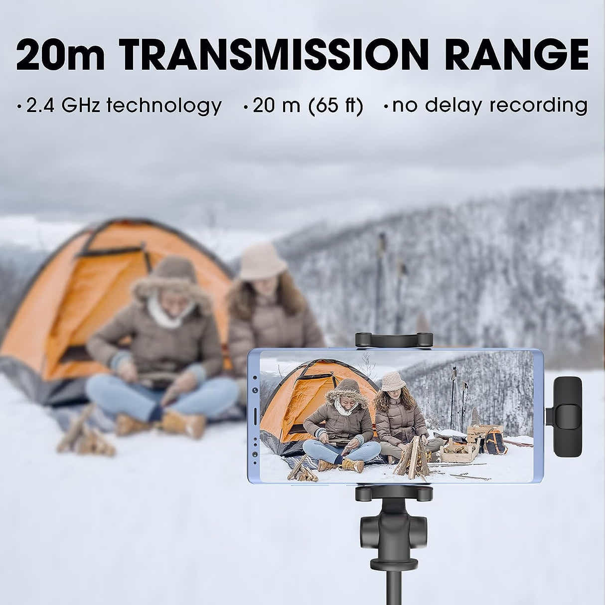 DS BS USB C Wireless Microphone for Android Phone Laptop