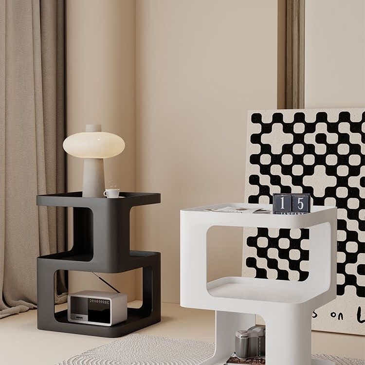 DS BS Modern Creative Design Bedside Table-Cream