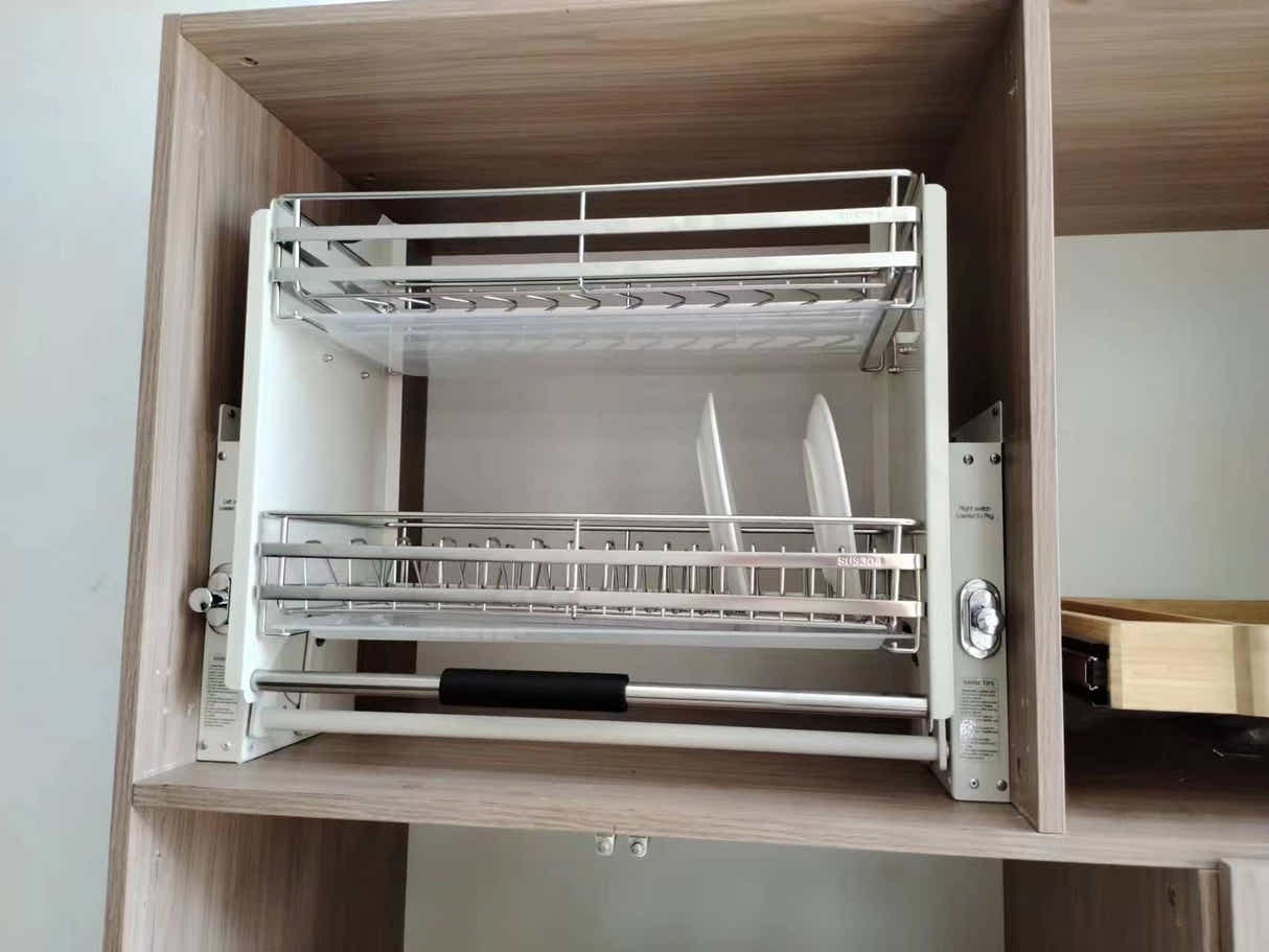 DS BS 2 Tier Pull-Out Cabinet Organizer Drop Down-900MM