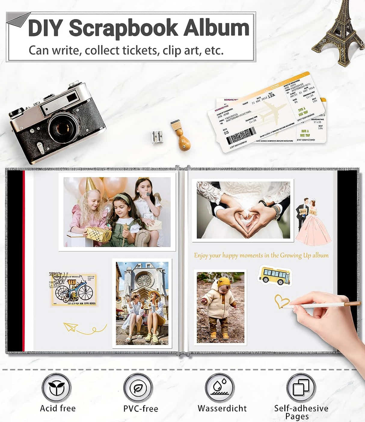 DS BS Self Adhesive Linen Photo Album - 80Pages