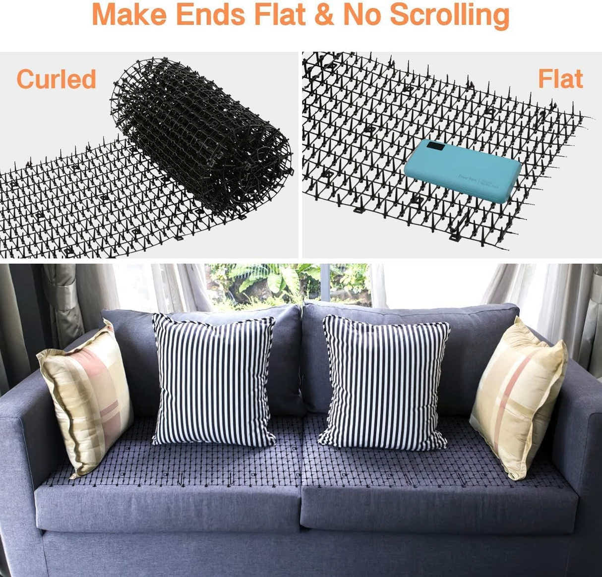 DS BS Cat Scat Mat with Spikes 200X30CM