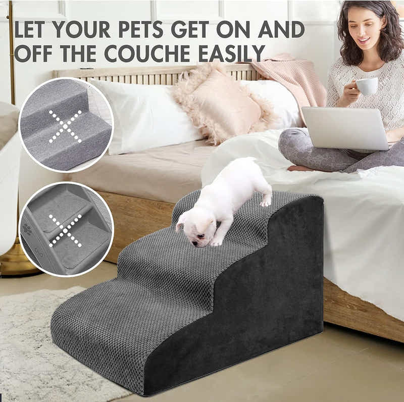 DS BS High Density Foam Pet Stairs - 3 Tiers