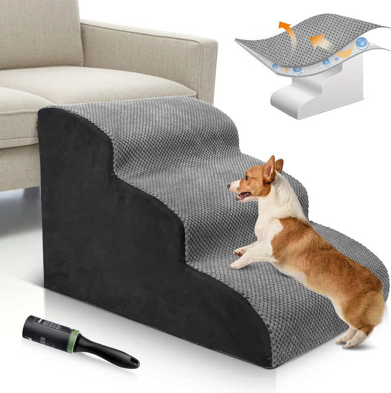 DS BS High Density Foam Pet Stairs - 3 Tiers