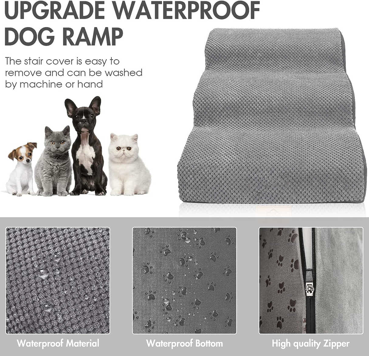 DS BS High Density Foam Pet Stairs - 3 Tiers