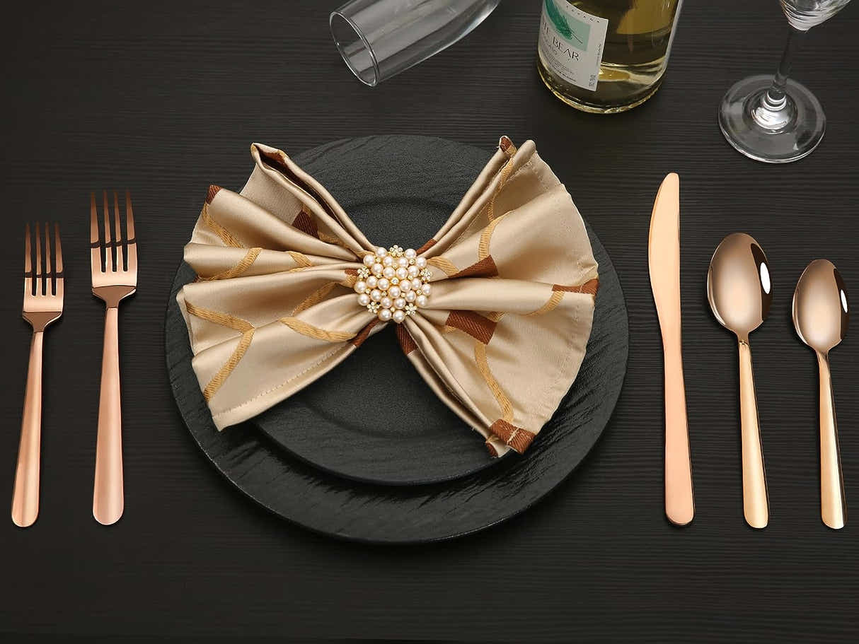 DS BS 20 Pcs Stainless Steel Flatware Set Tableware Set-Rose Glod