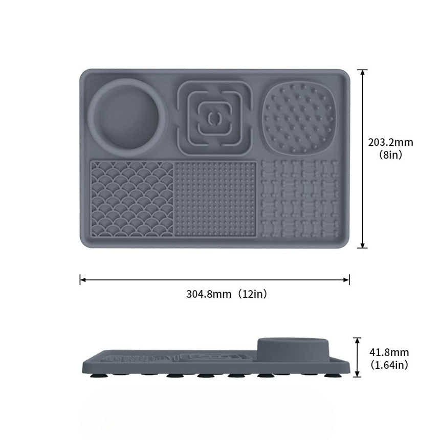 DS BS Silicone Pet Dog Licking Pad with Suction Cups