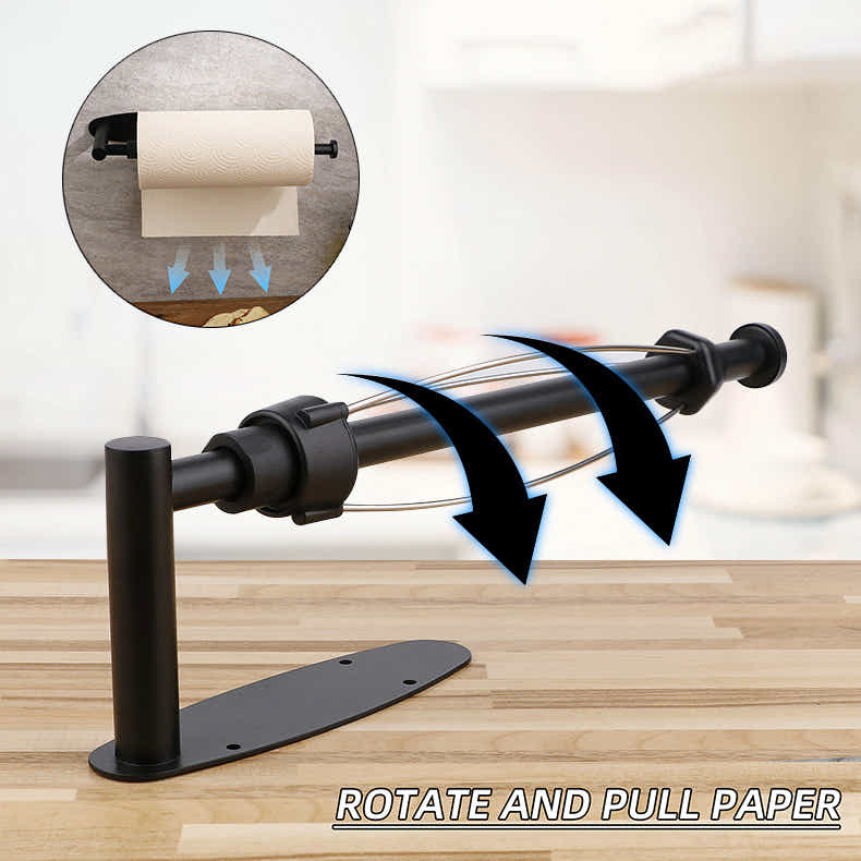 DS BS Paper Towel Holder Under Cabinet with Damping Effect