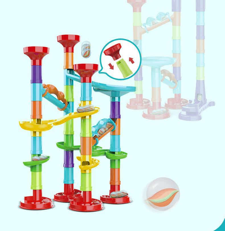 DS BS 197Pcs Piece DIY Marble Run Race Set