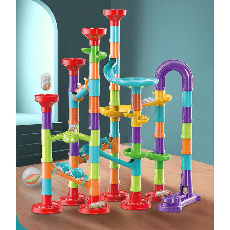 DS BS 197Pcs Piece DIY Marble Run Race Set
