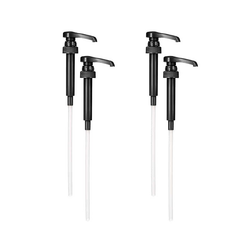 DS BS 4Pack Syrup Pump Dispenser Pumps For 750ML Bottles-Black