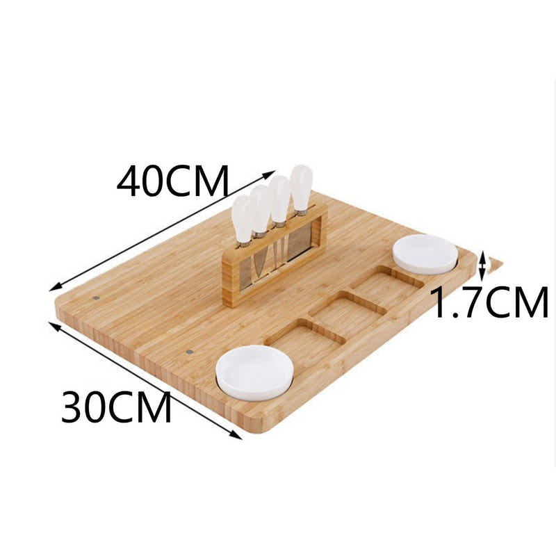 DS BS Bamboo Cheese Board and Knife Set