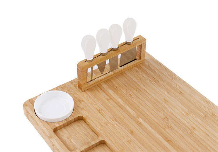 DS BS Bamboo Cheese Board and Knife Set