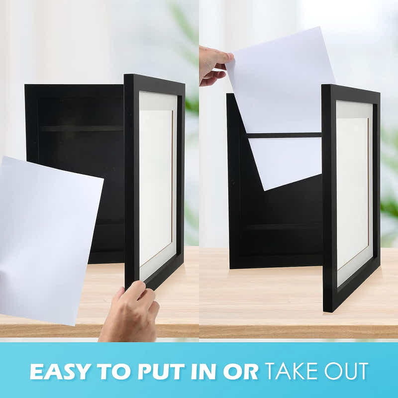 DS BS Kids Artwork Picture Frame 34x25CM-Black