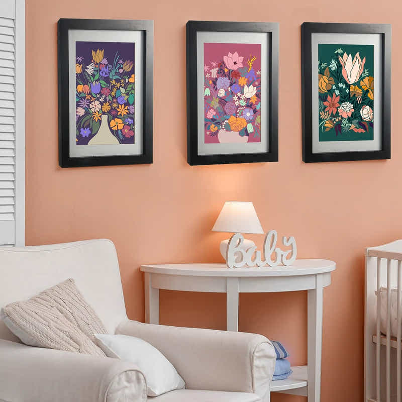 DS BS Kids Artwork Picture Frame 34x25CM-Black