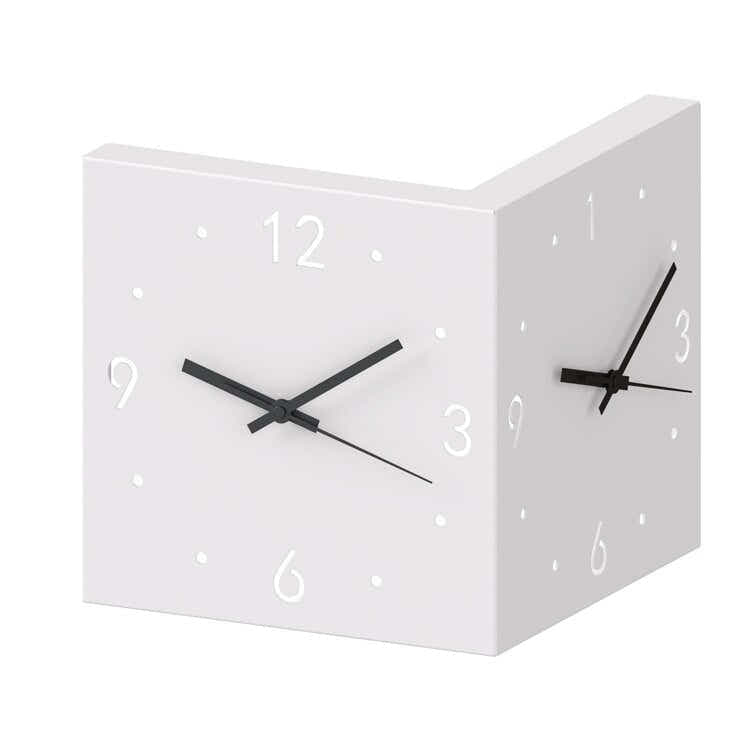 DS BS Two-Faced Corner Wall Clock