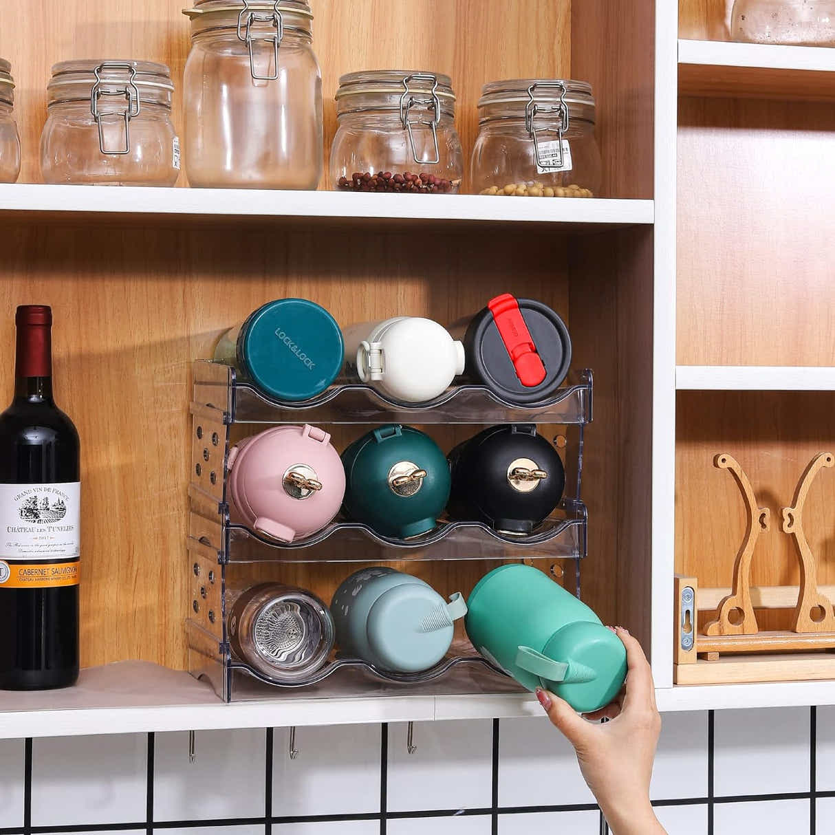 DS BS 4 Tier 12 Containers Tumbler Water Bottle Organizer