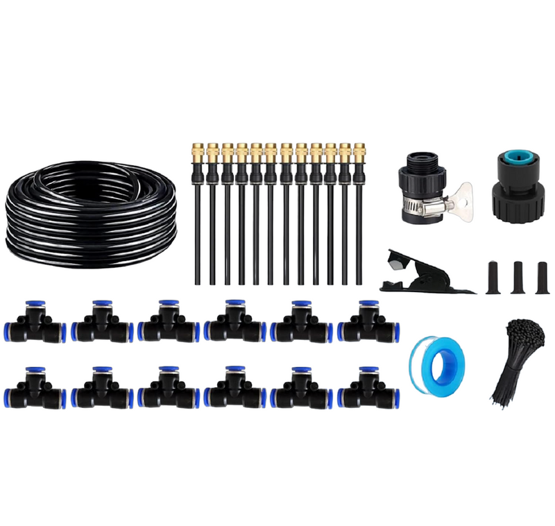 DS BS Automatic Garden Irrigation System with 15Pcs 360-Degree Adjustable Nozzle
