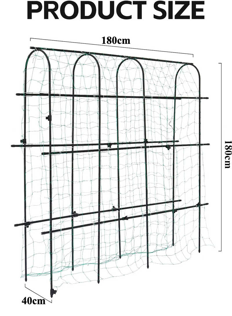 DS BS U-Shape Adjustable Garden Trellis for Climbing Plants
