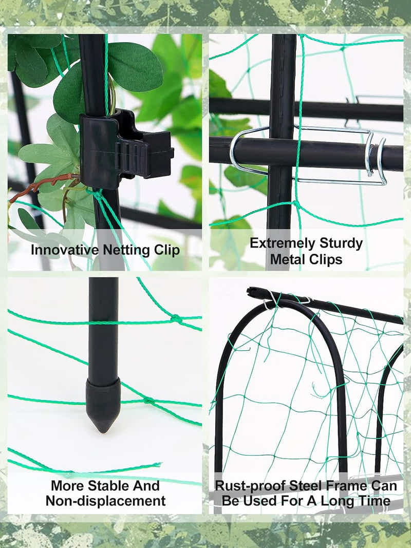 DS BS U-Shape Adjustable Garden Trellis for Climbing Plants