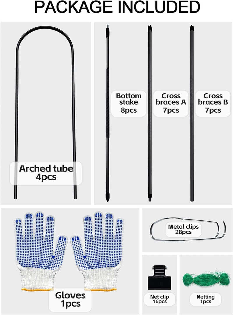 DS BS U-Shape Adjustable Garden Trellis for Climbing Plants