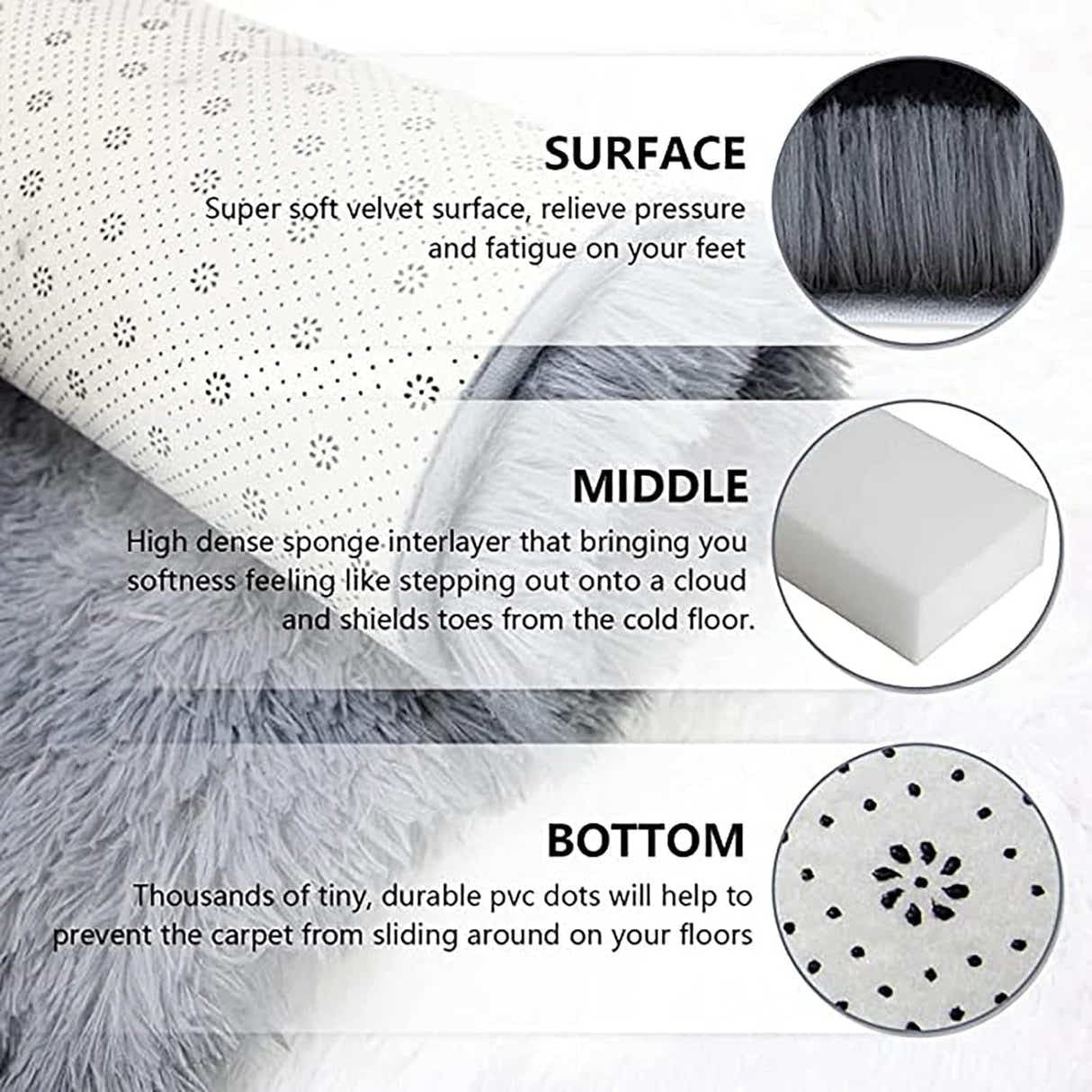 DS BS Ultra-Soft Polyester Area Rug 160x230cm