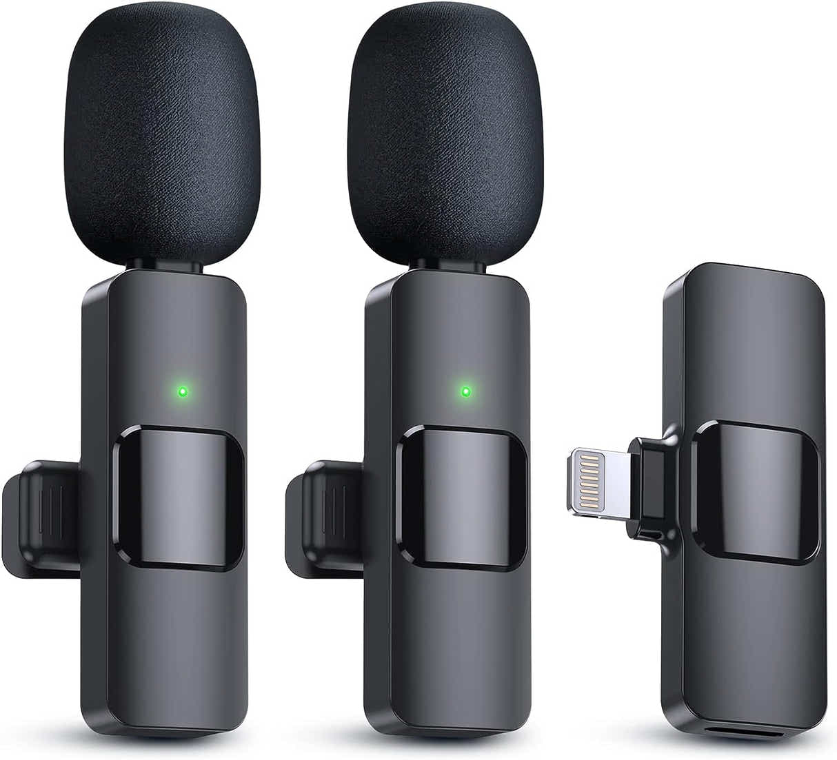 DS BS 2Pack Wireless Lavalier Lapel Microphone for iPhone, iPad