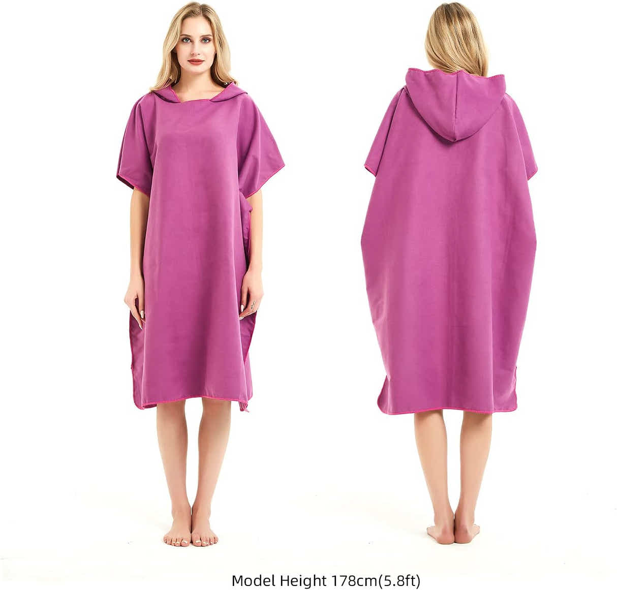 DS BS Changing Robe Towel with Hood - Red