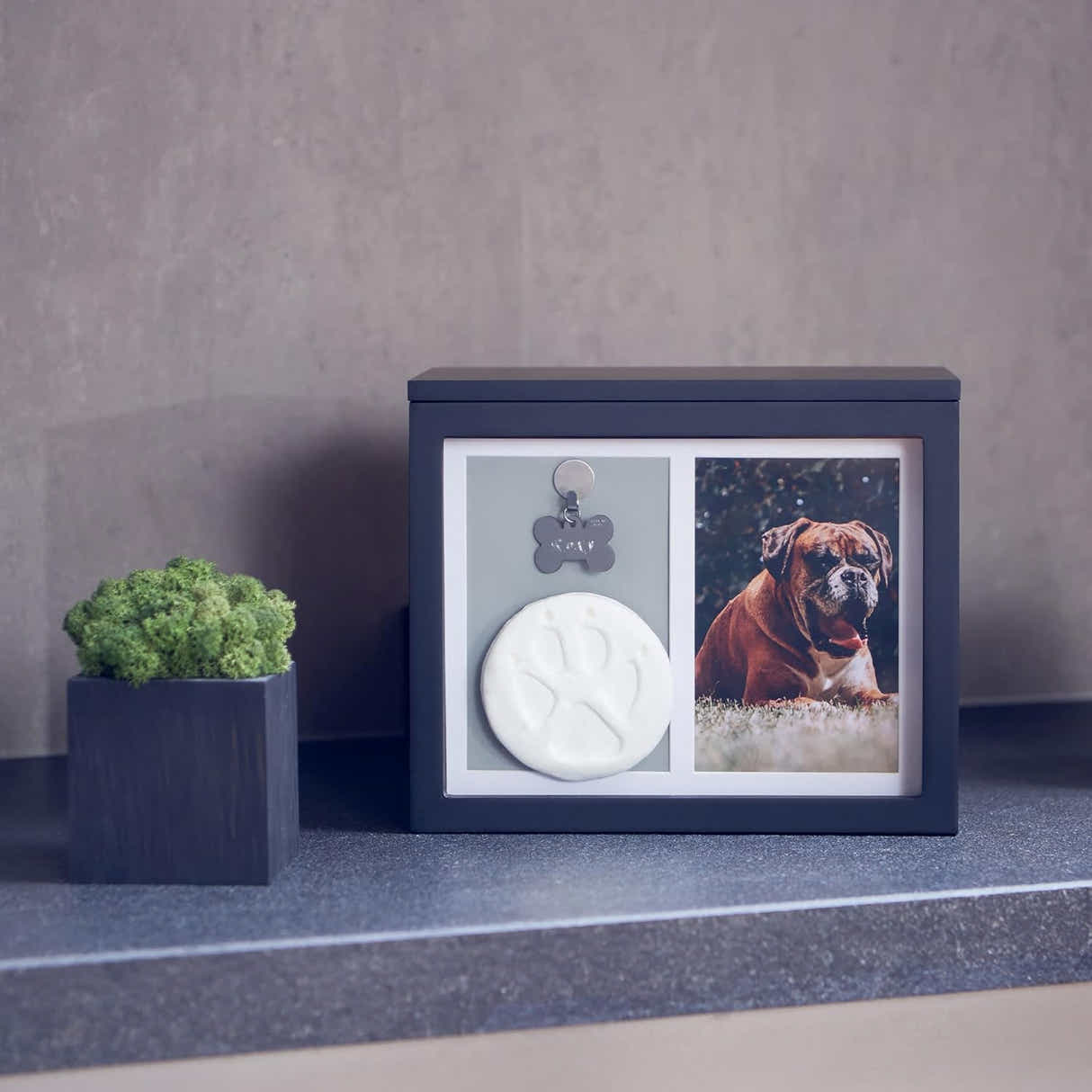 DS BS Personalized Wooden Memorial Dog Urn