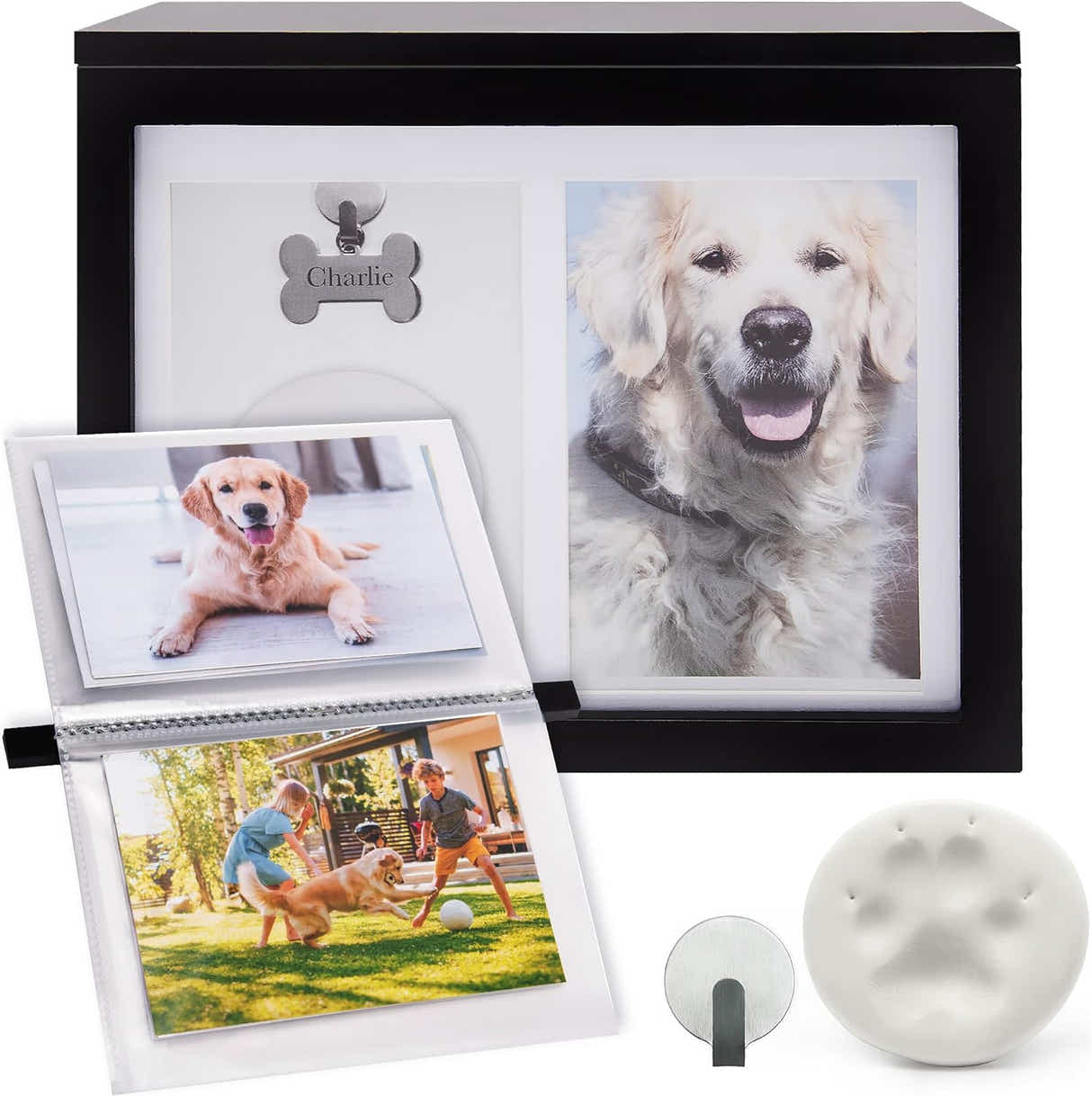 DS BS Personalized Wooden Memorial Dog Urn