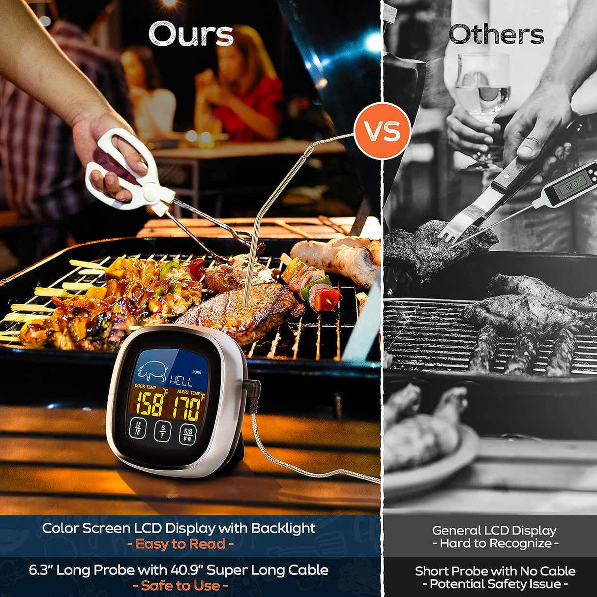 DS BS Touchscreen Meat Thermometer