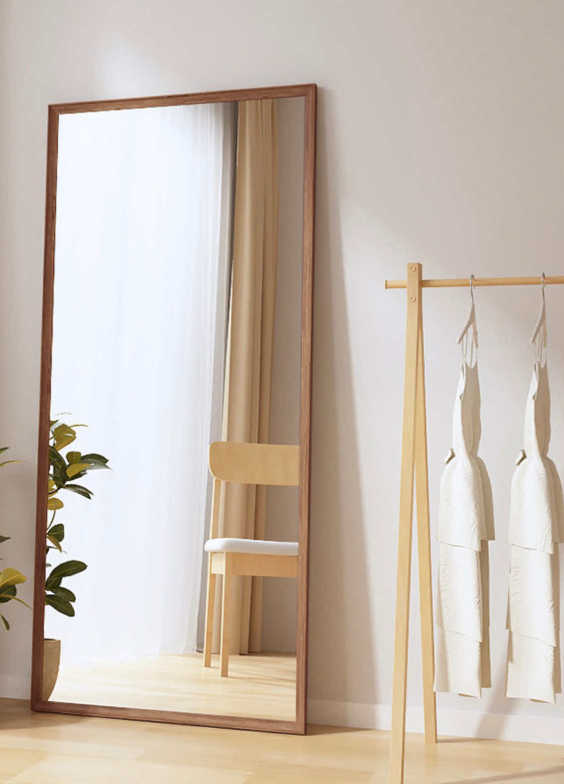 DS BS Full-Length Wood Frame Mirror 170x70cm