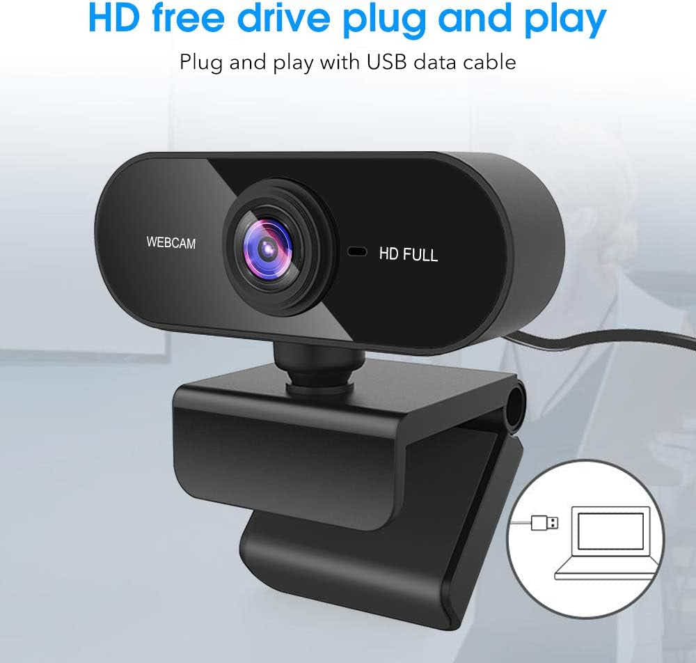 DS BS Webcam for PC with Microphone - 1080P HD