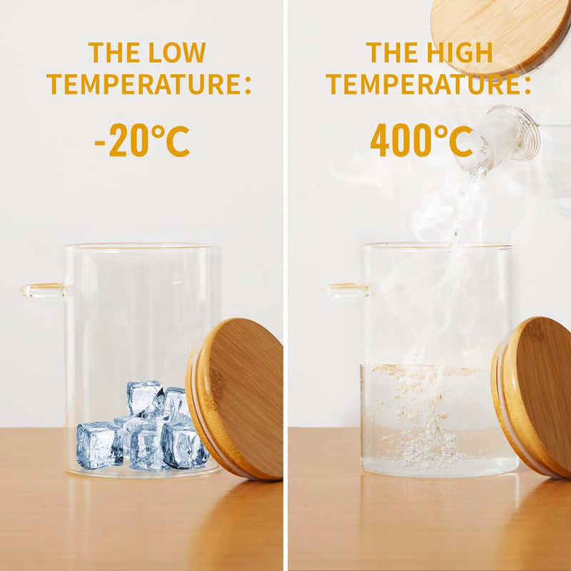 DS BS Set Of 4 500ML Glass Storage Jars with Bamboo Lids and Spoon