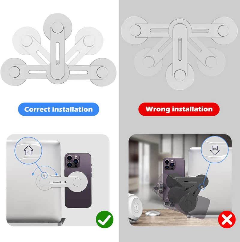 DS BS Magnetic Laptop Phone Holder Compatible with Magsafe iPhone