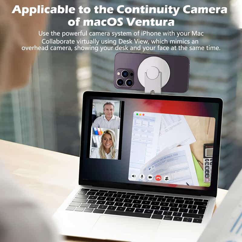 DS BS Magnetic Laptop Phone Holder Compatible with Magsafe iPhone