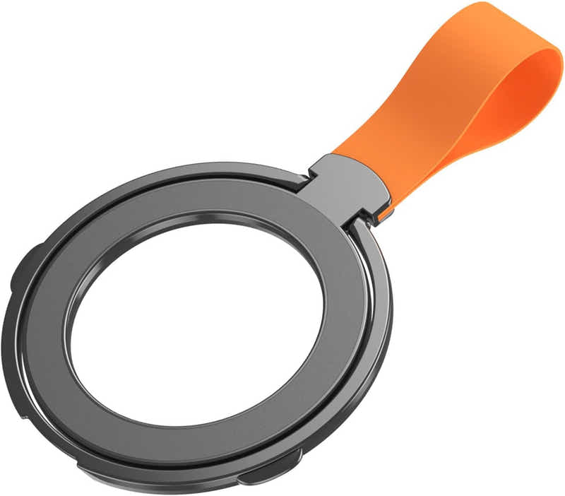 DS BS Magnetic Ring Holder With Finger Loop Compatible MagSafe iPhone-Black