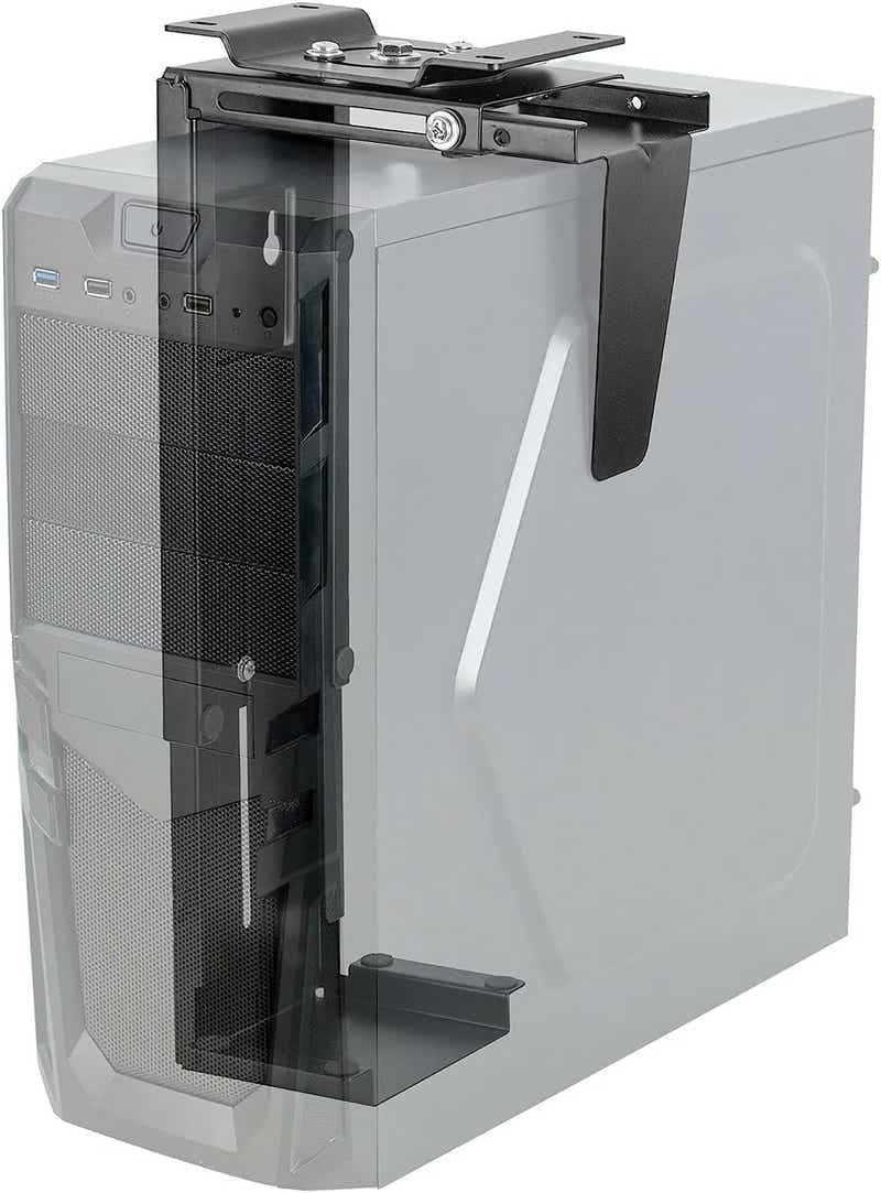 DS BS Universal Under Desk Wall Mount Computer Case Holder